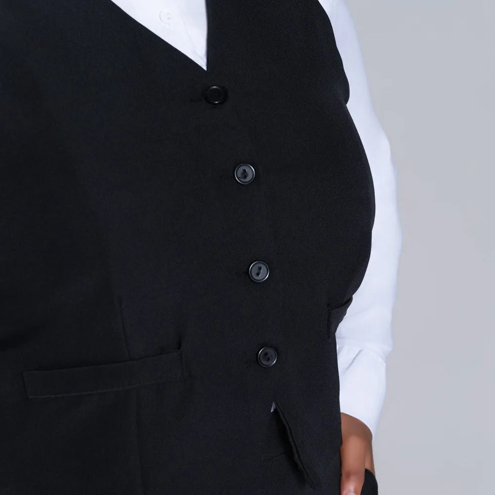 Black Sleeveless Waistcoat sold by Fashion World product image thumbnail 4