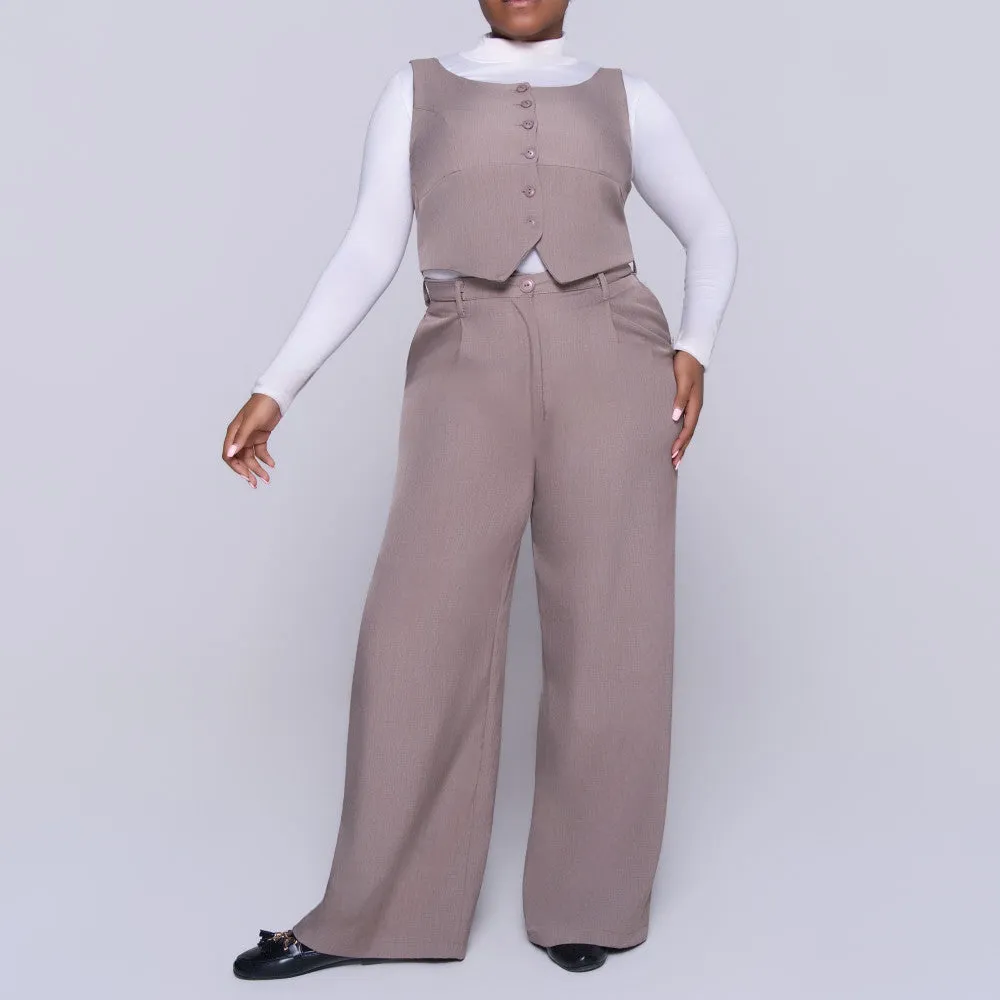 Mocca Sleeveless Waistcoat sold by Fashion World product image thumbnail 4