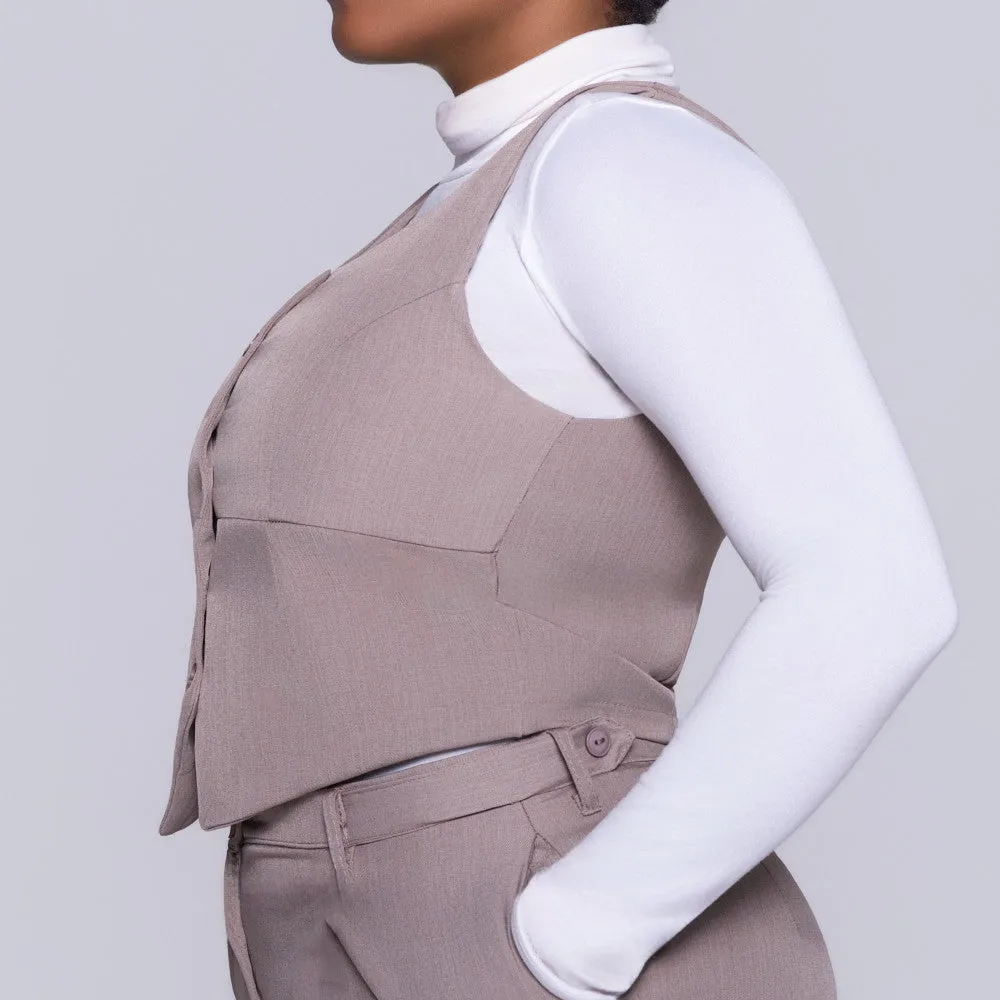 Mocca Sleeveless Waistcoat sold by Fashion World product image thumbnail 2