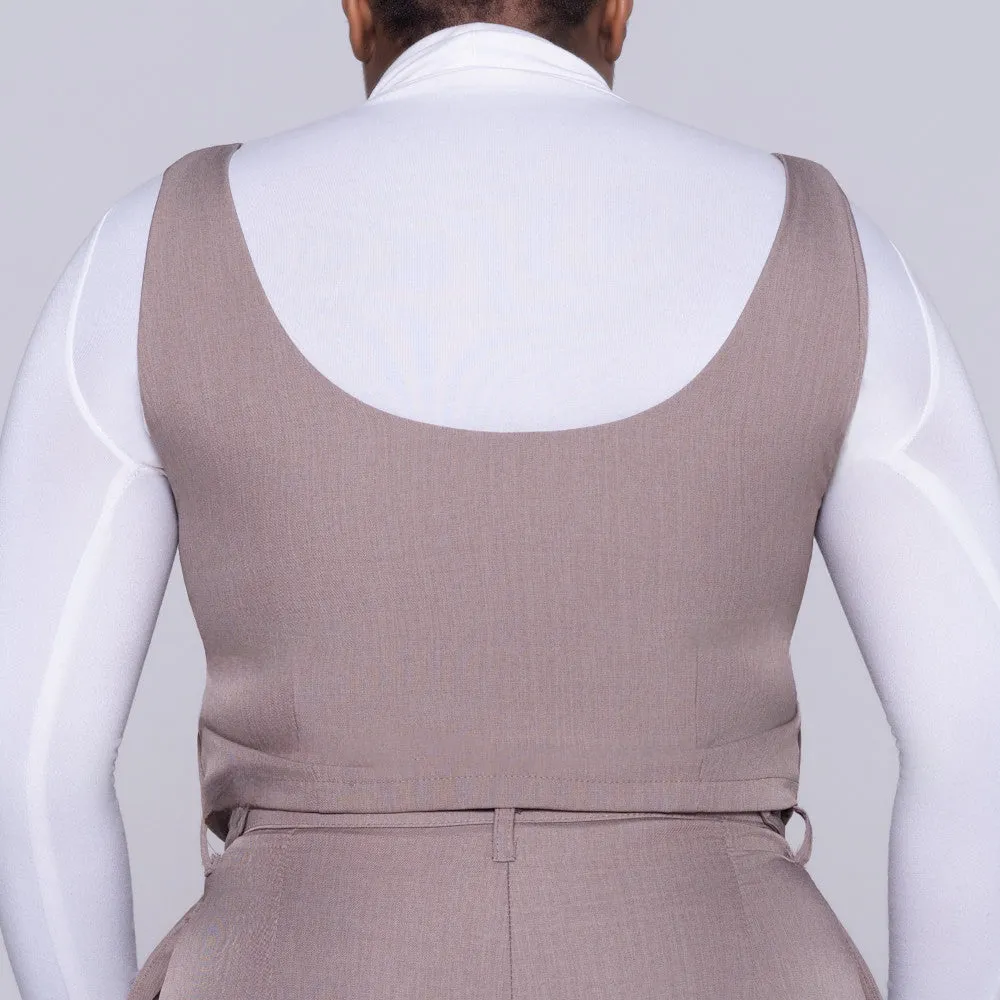 Mocca Sleeveless Waistcoat sold by Fashion World product image thumbnail 3