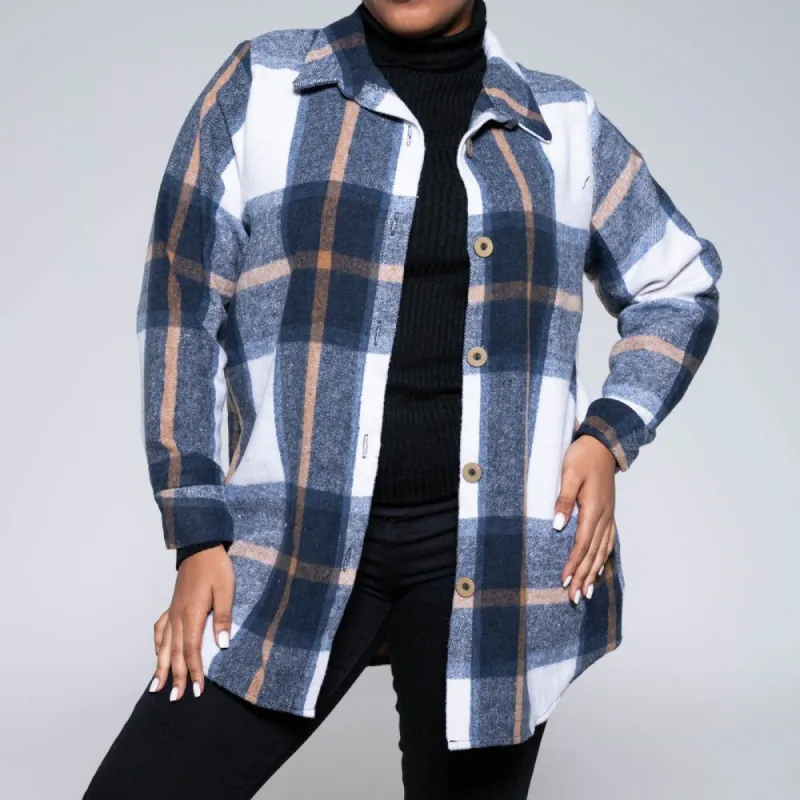 Check Print Shacket sold by Fashion World