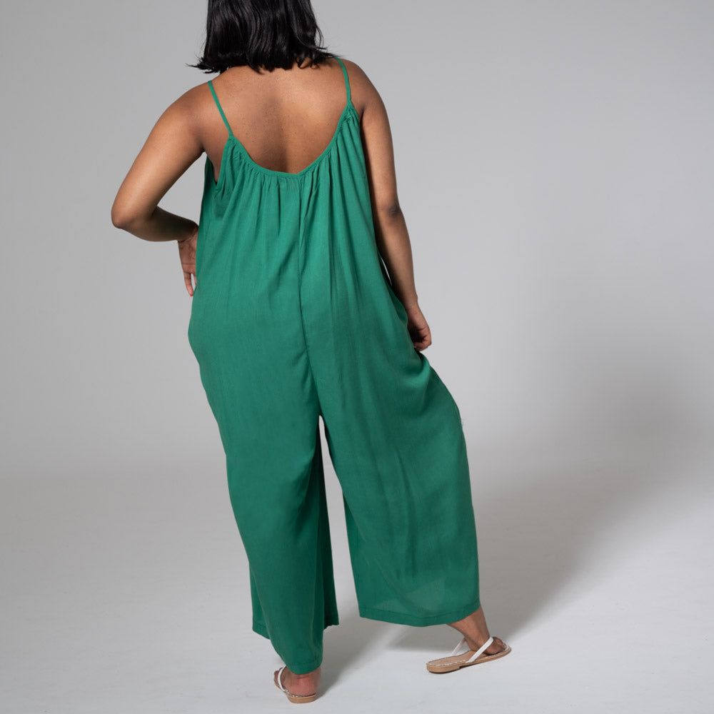 Emerald Strappy Viscose Jumpsuit sold by Fashion World product image thumbnail 4