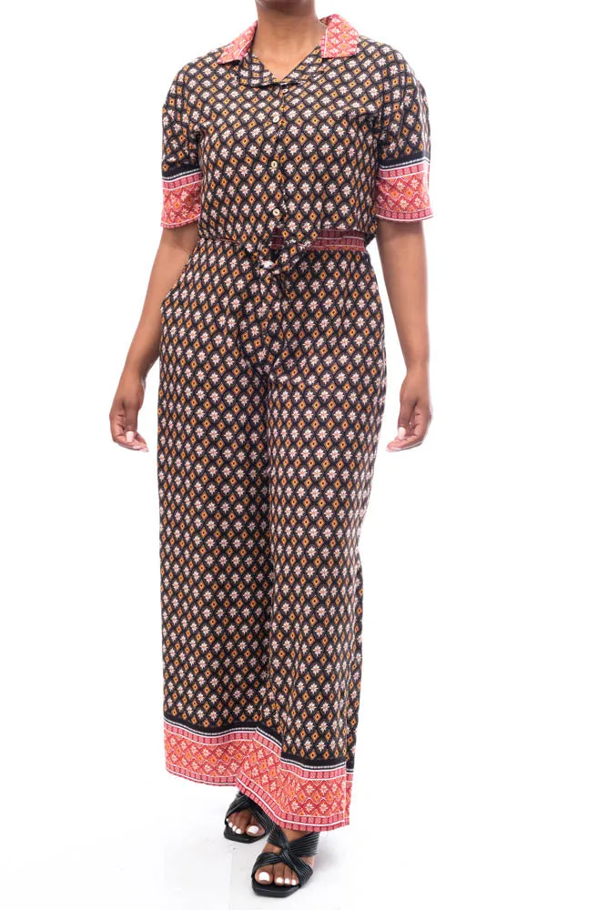 Border Print Pants And Top Set sold by Fashion World