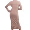 Taupe Ribbed Dress sold by Fashion World