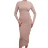 Taupe Ribbed Dress sold by Fashion World