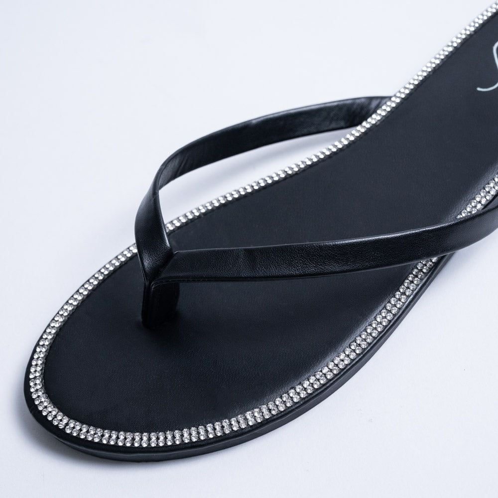 Ladies Black Diamante Sandals sold by Fashion World product image thumbnail 2