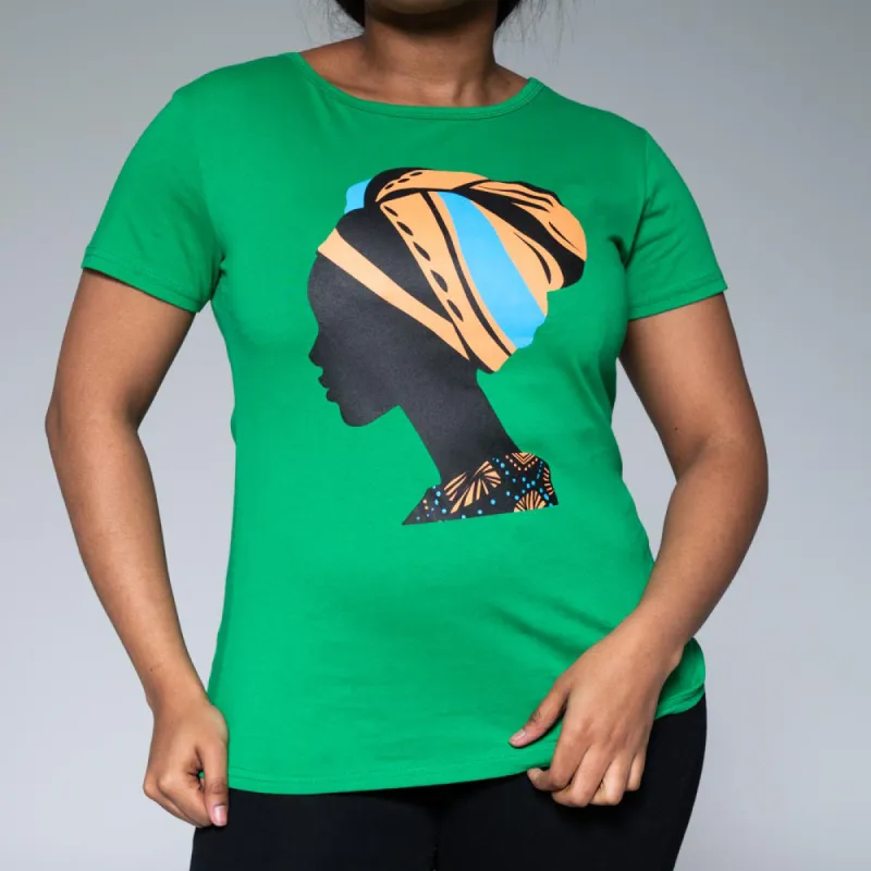 Green Face Print Tee sold by Fashion World