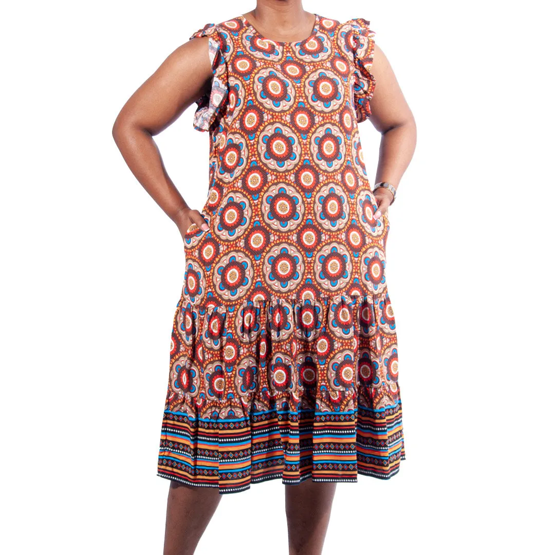 Plus Size Short Sleeve Printed Tunic sold by Fashion World