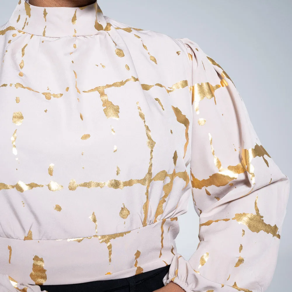 Stone Foil Print Crop Top sold by Fashion World product image thumbnail 4