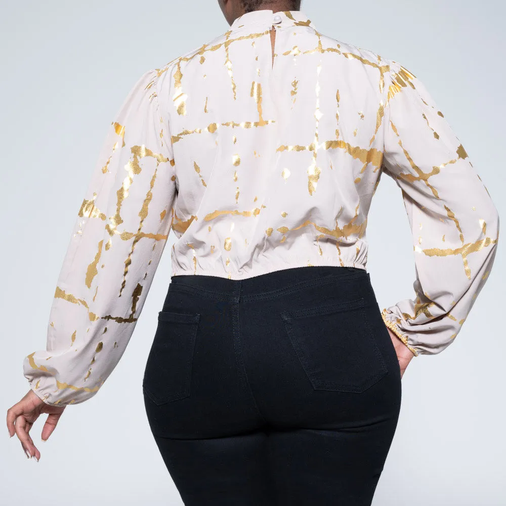 Stone Foil Print Crop Top sold by Fashion World product image thumbnail 5