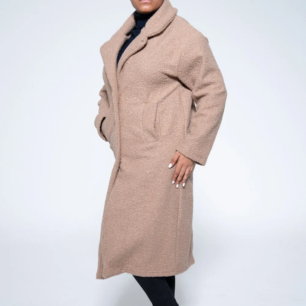 Camel Boucle Melton Jacket sold by Fashion World product image thumbnail 5