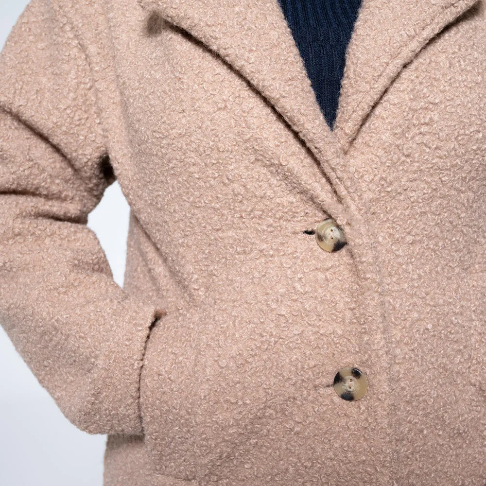 Camel Boucle Melton Jacket sold by Fashion World product image thumbnail 4