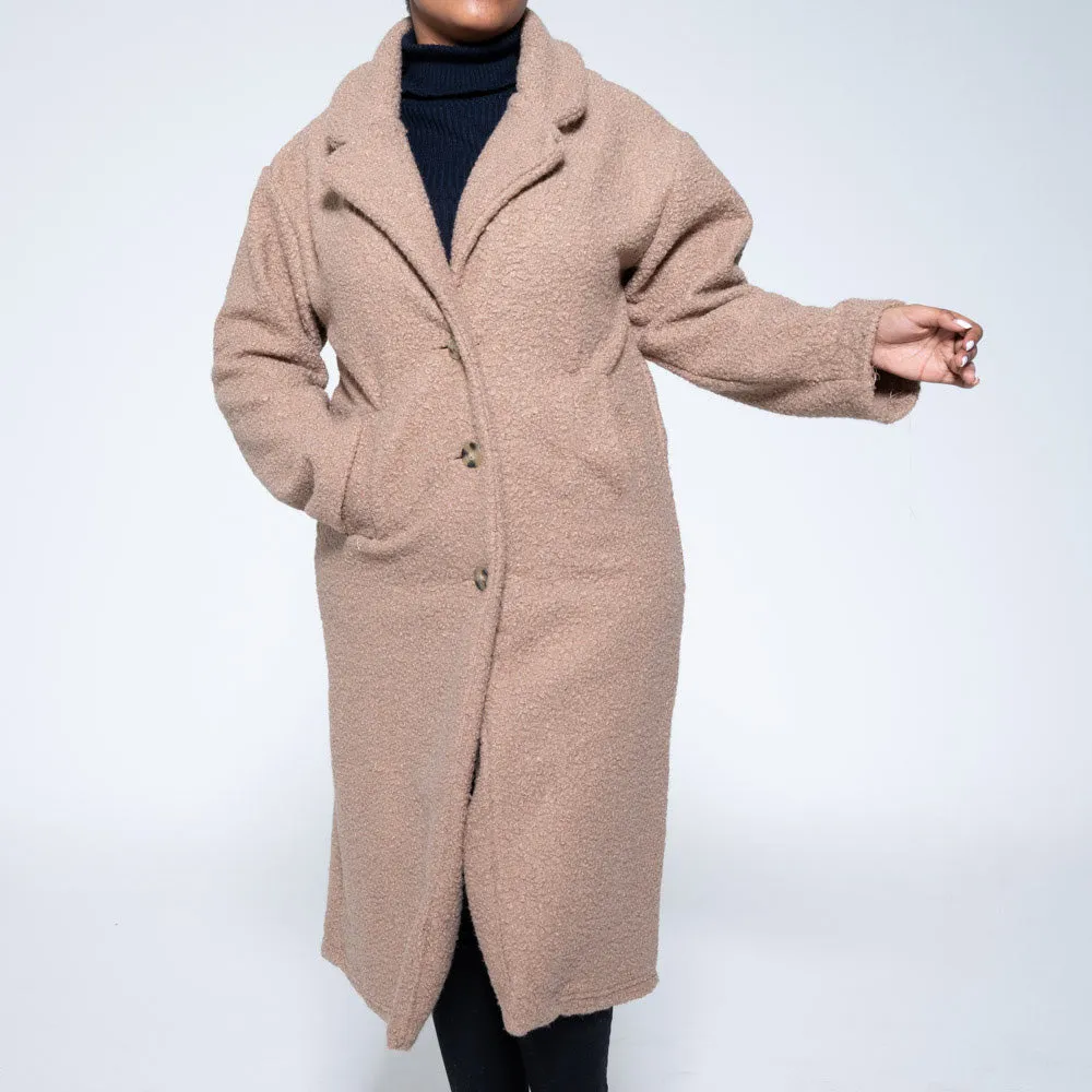 Camel Boucle Melton Jacket sold by Fashion World product image thumbnail 2