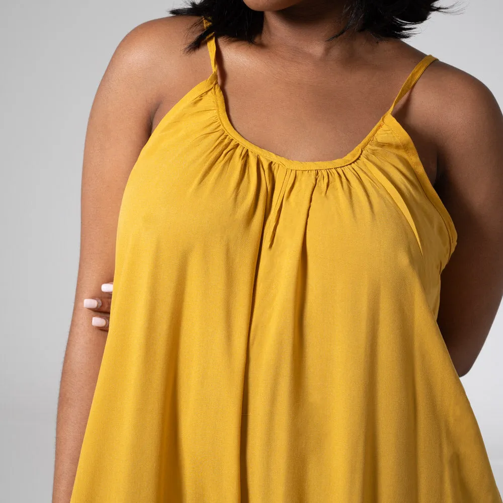 Mustard Strappy Viscose Jumpsuit sold by Fashion World product image thumbnail 3