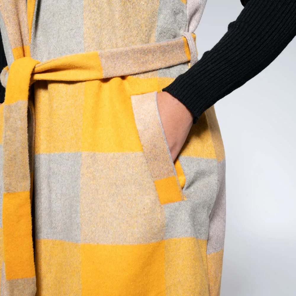 Sleeveless Melton Check Print Jacket sold by Fashion World product image thumbnail 3