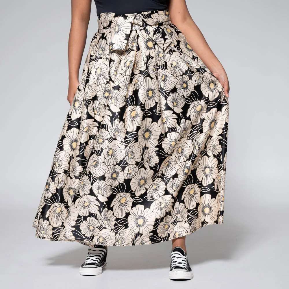 Printed Satin Skirt sold by Fashion World