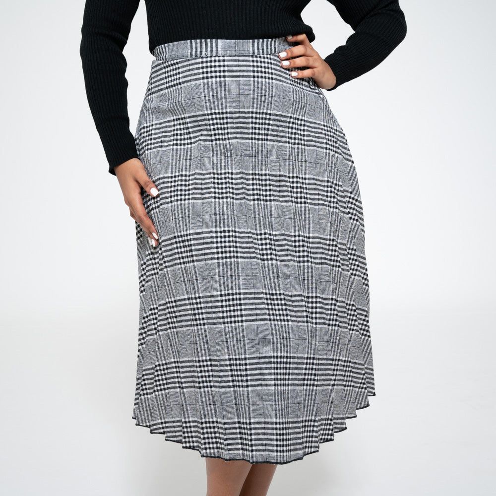 スカート MADISON CHECK SKIRT-PANTS ClarkeShirt-PaleBlue-