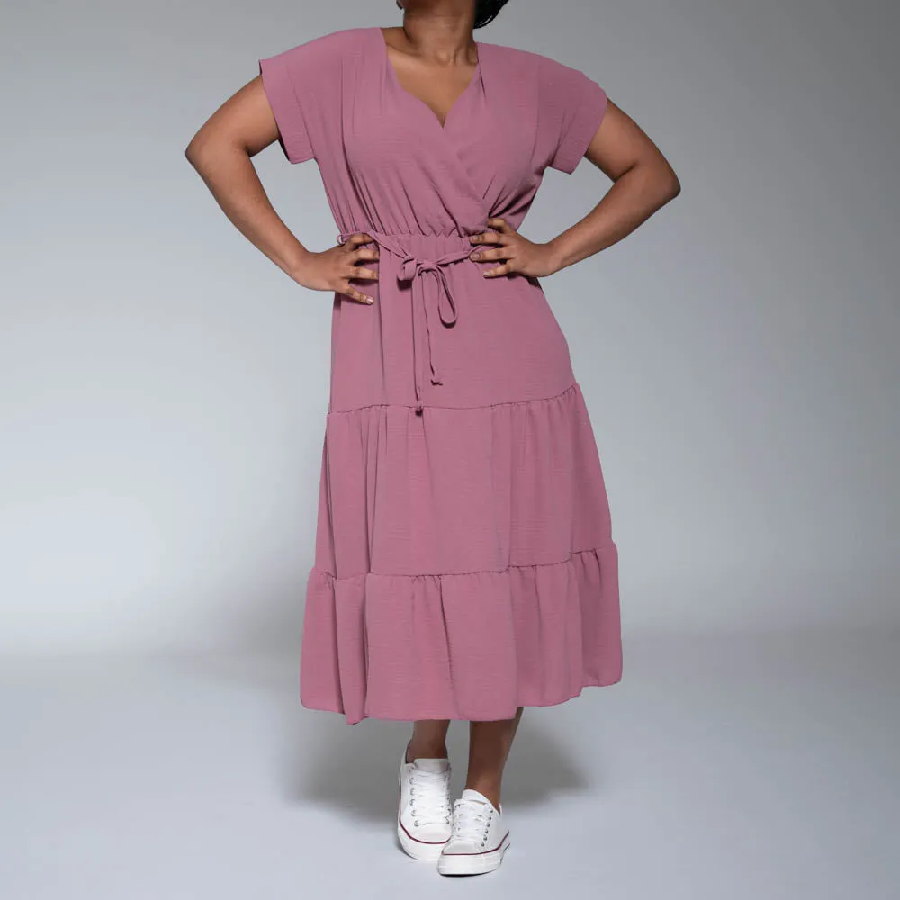 Mauve Cross Over Dress sold by Fashion World product image thumbnail 2