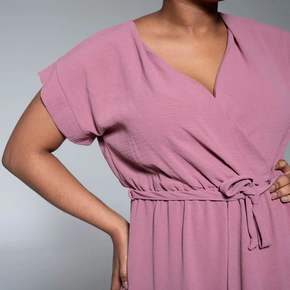 Mauve Cross Over Dress sold by Fashion World product image thumbnail 3
