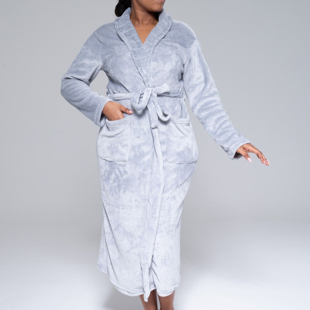 Grey Coral Velour Gown sold by Fashion World