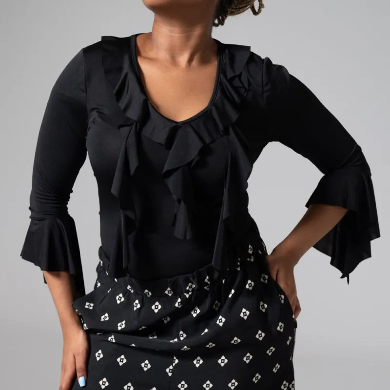 Frill Edit  Black Bodysuit sold by Fashion World