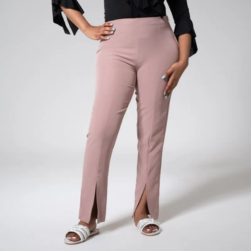 Front Slit Mauve Formal Pants sold by Fashion World