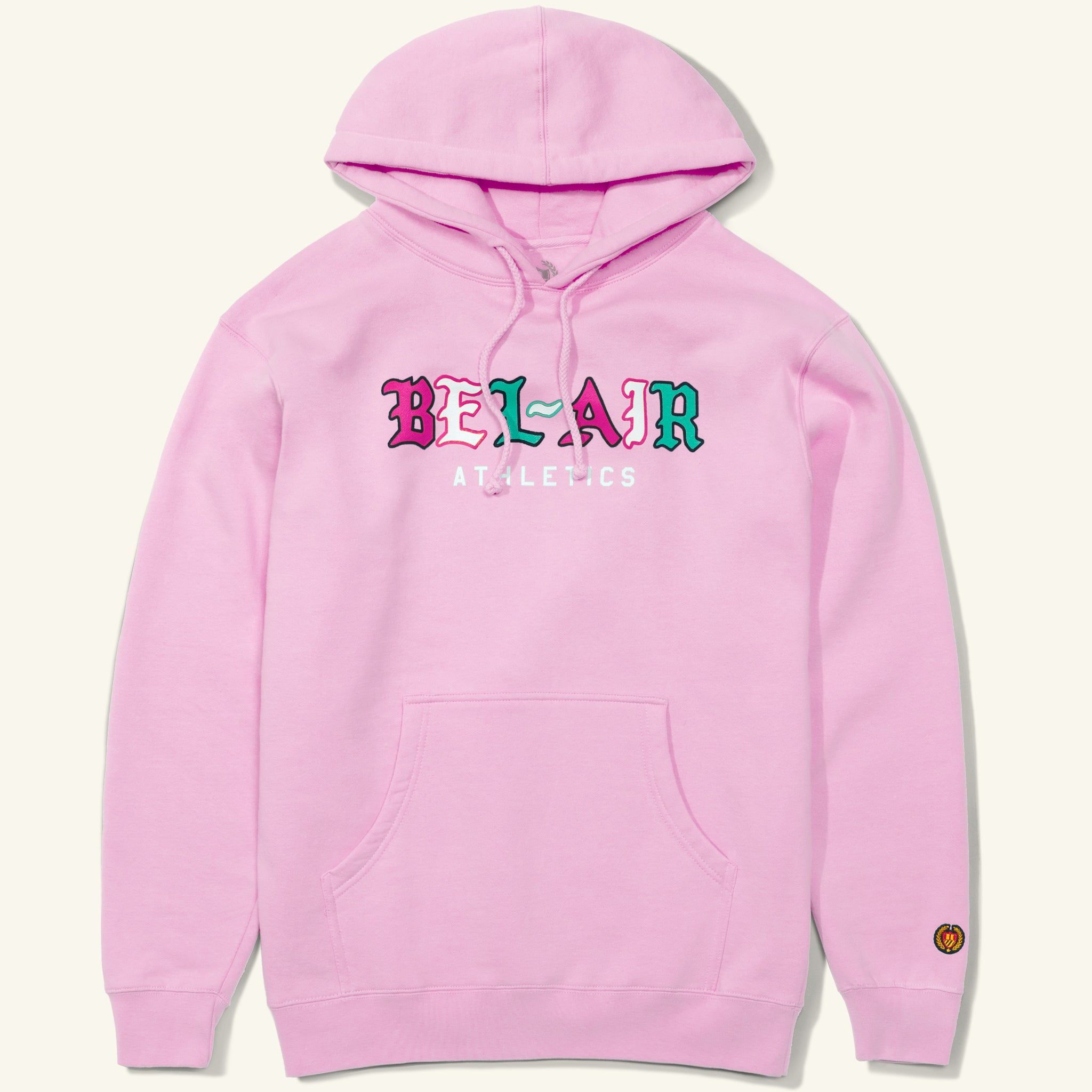 Gothic Mark Hooded Sweatshirt, Pink sold by Bel Air Athletics