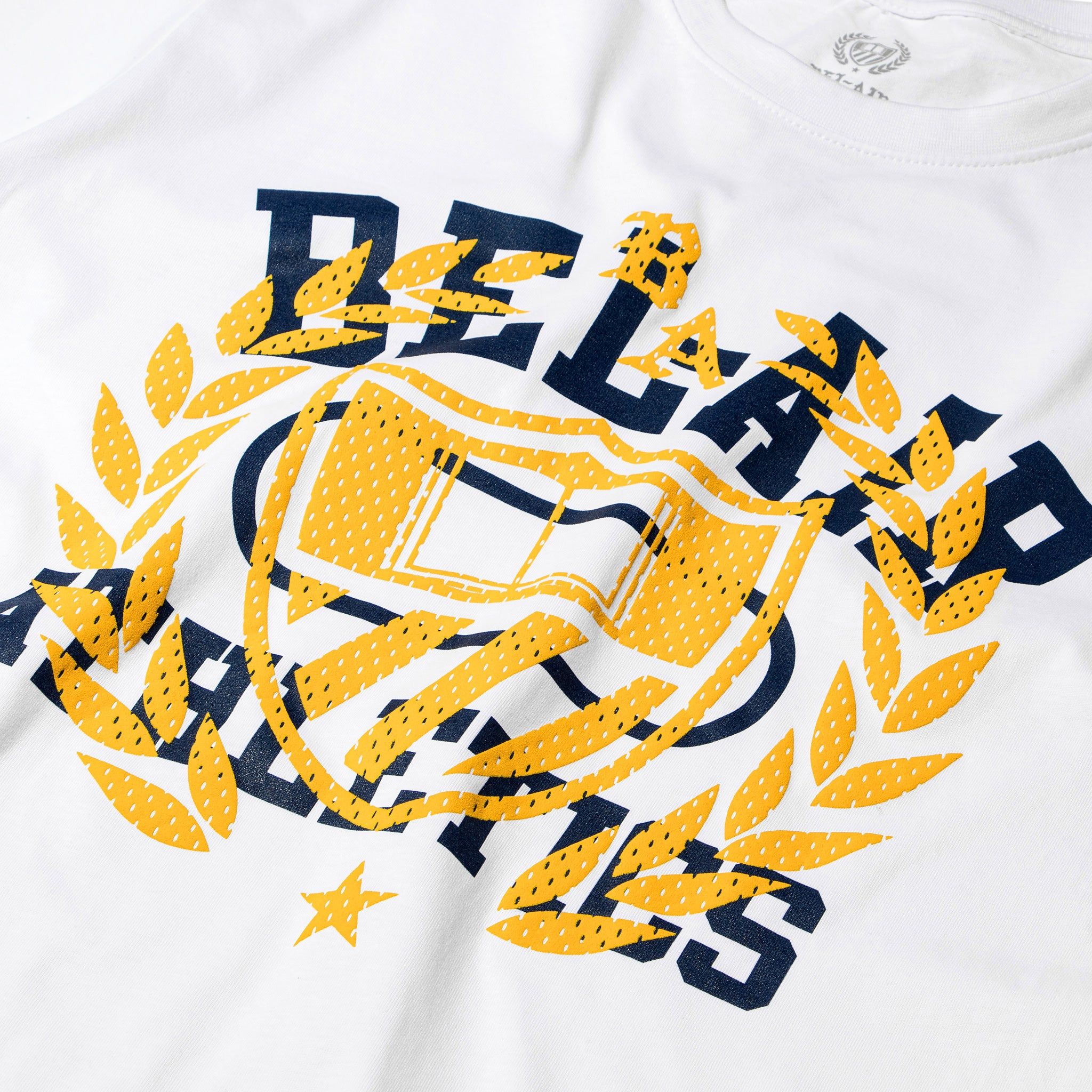 GYM CREST TEE, WHITE sold by Bel Air Athletics product image thumbnail 2