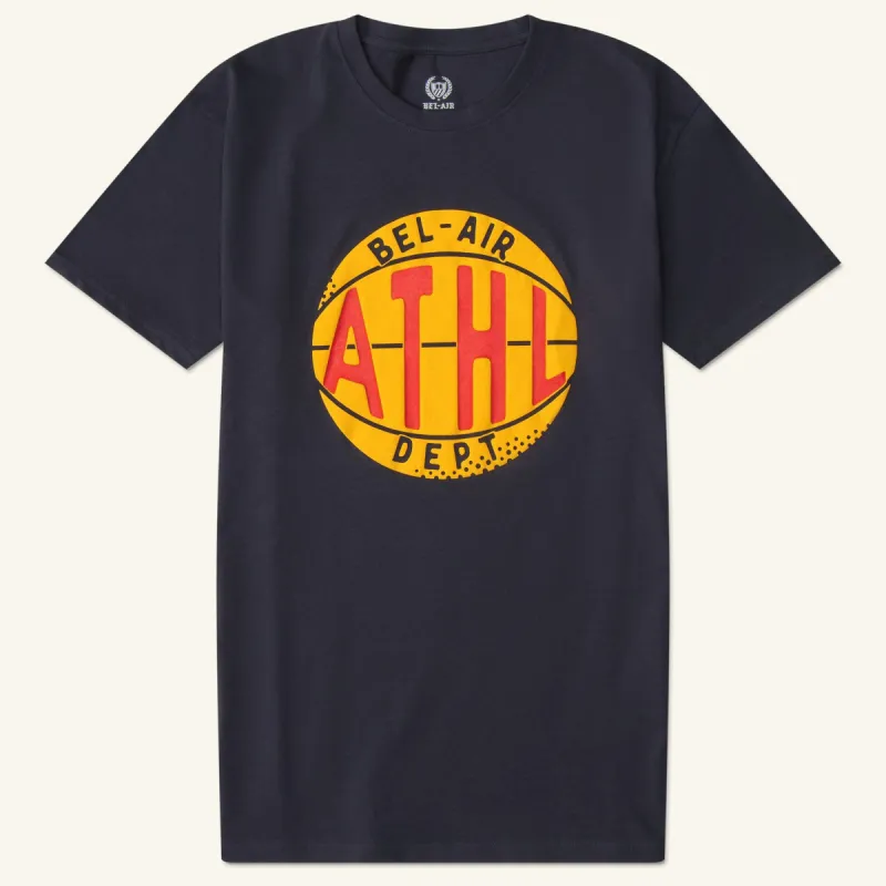 THROWBACK BBALL TEE, SLATE sold by Bel Air Athletics