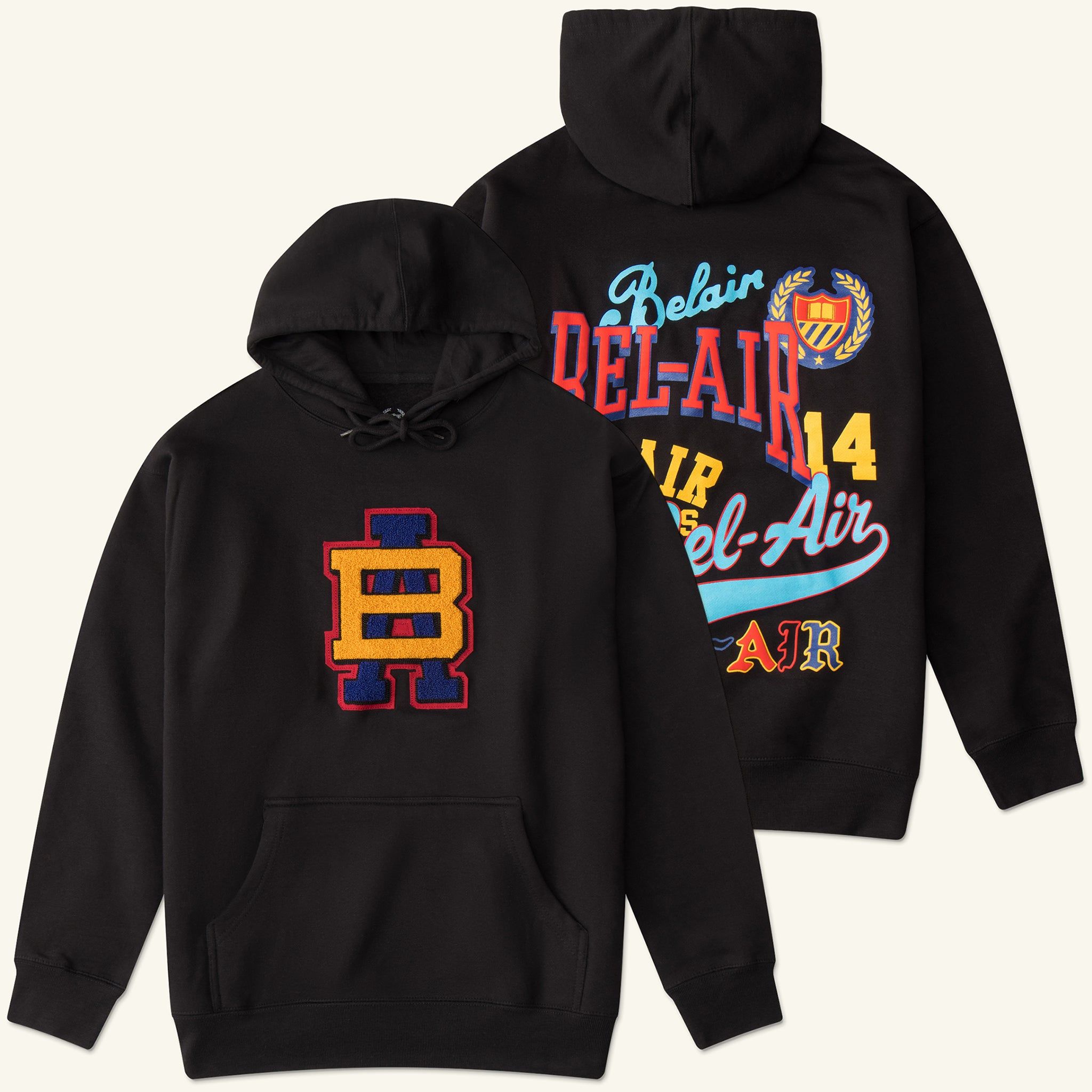 CHENILLE O.T.T. LOGO HOODIE, BLACK sold by Bel Air Athletics