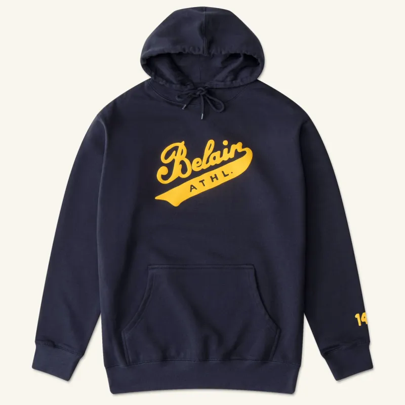 VINTAGE SCRIPT HOODIE, NAVY sold by Bel Air Athletics