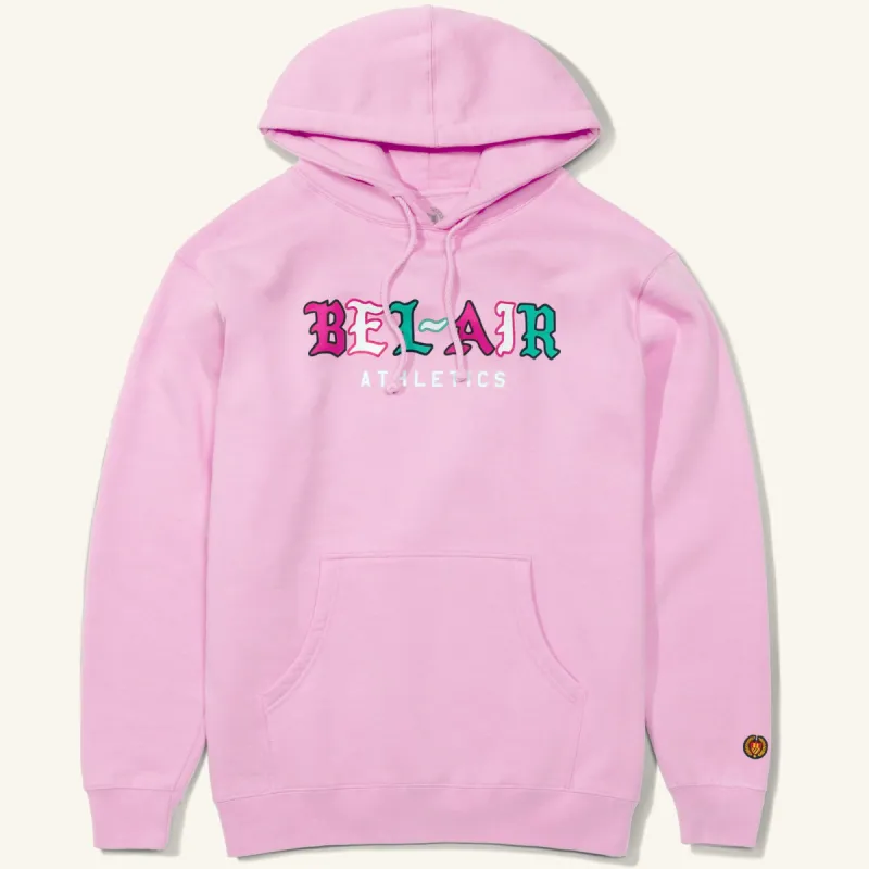 Gothic Mark Hooded Sweatshirt, Pink sold by Bel Air Athletics