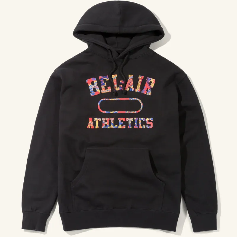 Gym Logo Hoodie, Black / Paisley sold by Bel Air Athletics