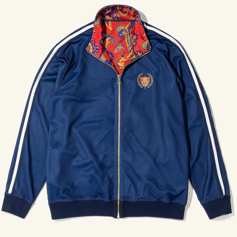 Reversible Academy Track Jacket, Navy & Paisley sold by Bel Air Athletics
