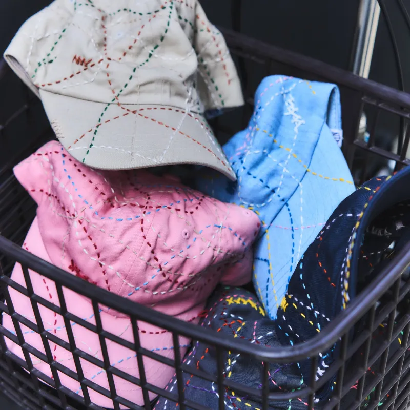 Sashiko All Over Cap sold by Kuon