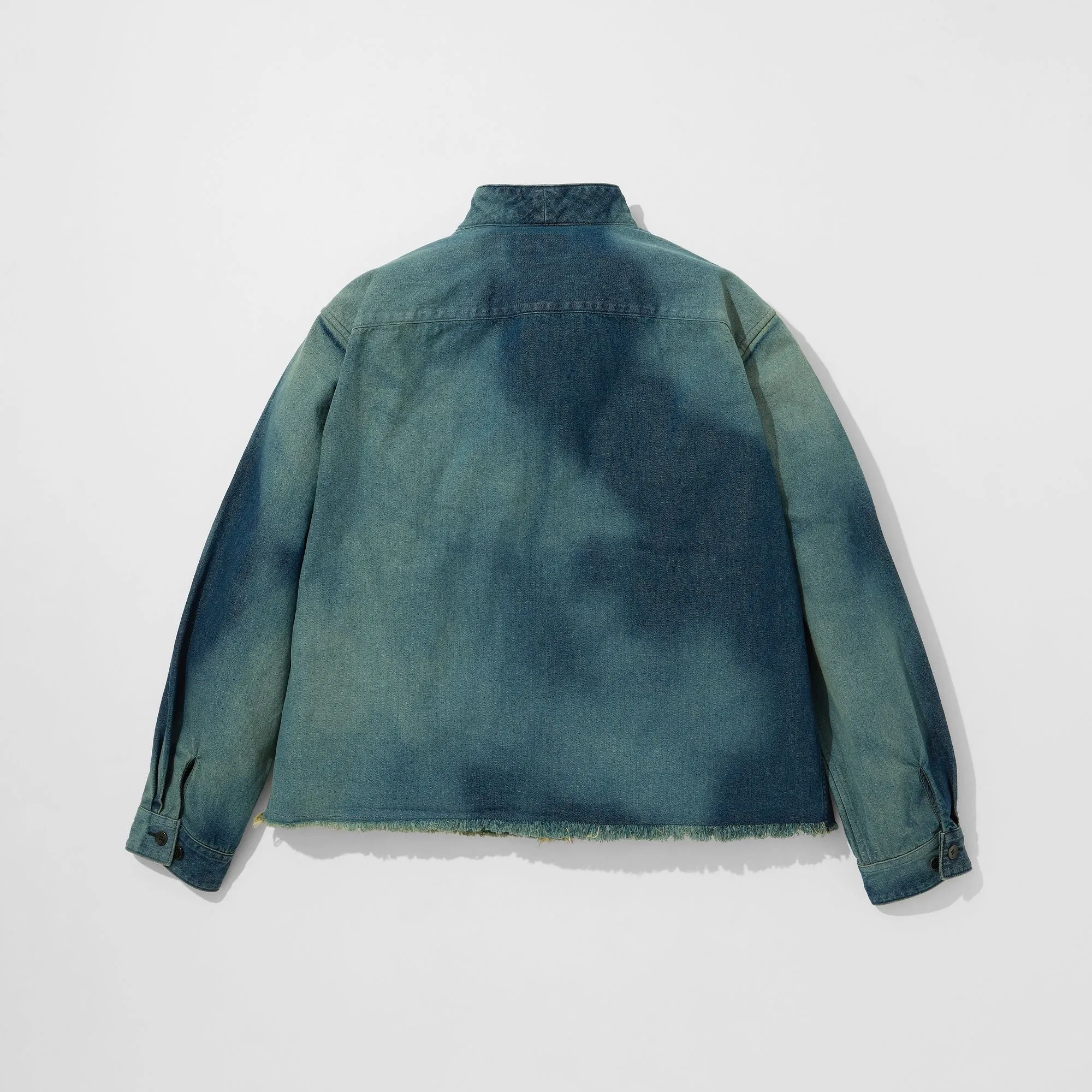Denim Kimono Collar Cropped Jacket (Bleached) sold by Kuon product image thumbnail 2