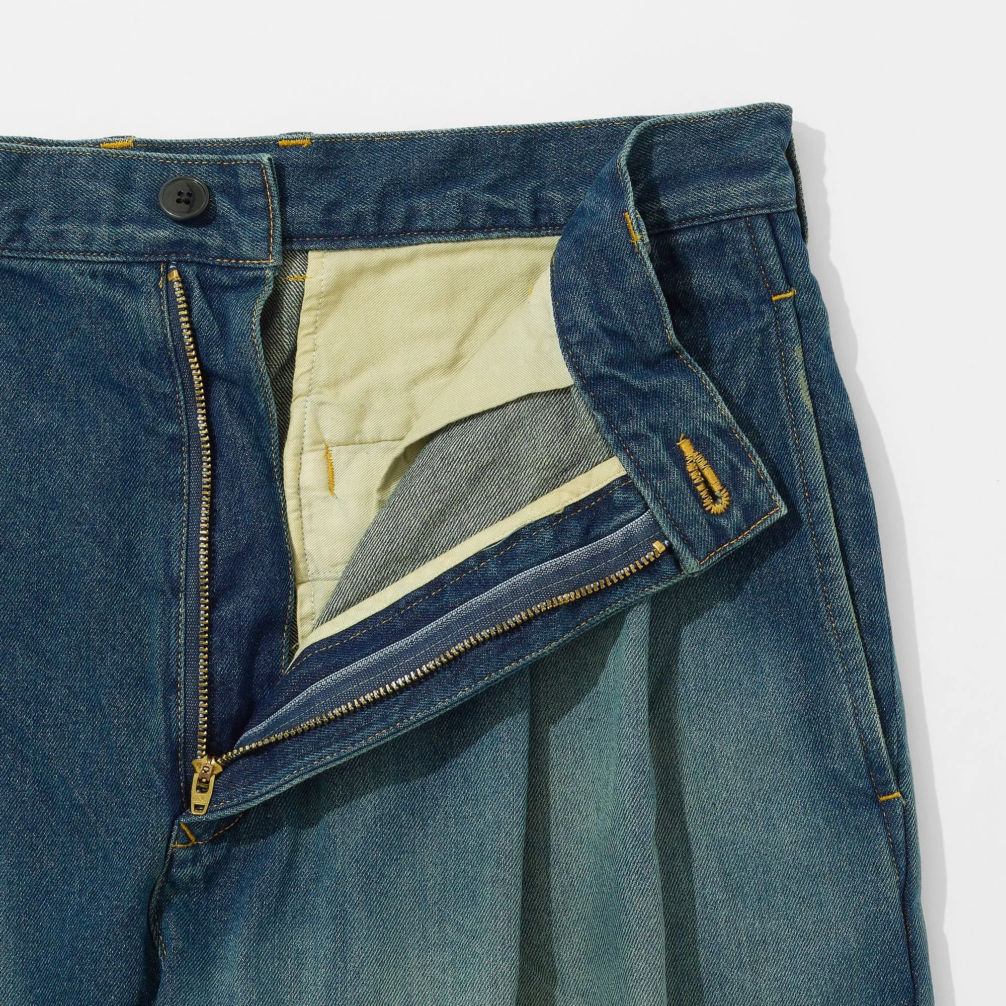 Denim Tapered Trousers (Bleached) sold by Kuon product image thumbnail 4