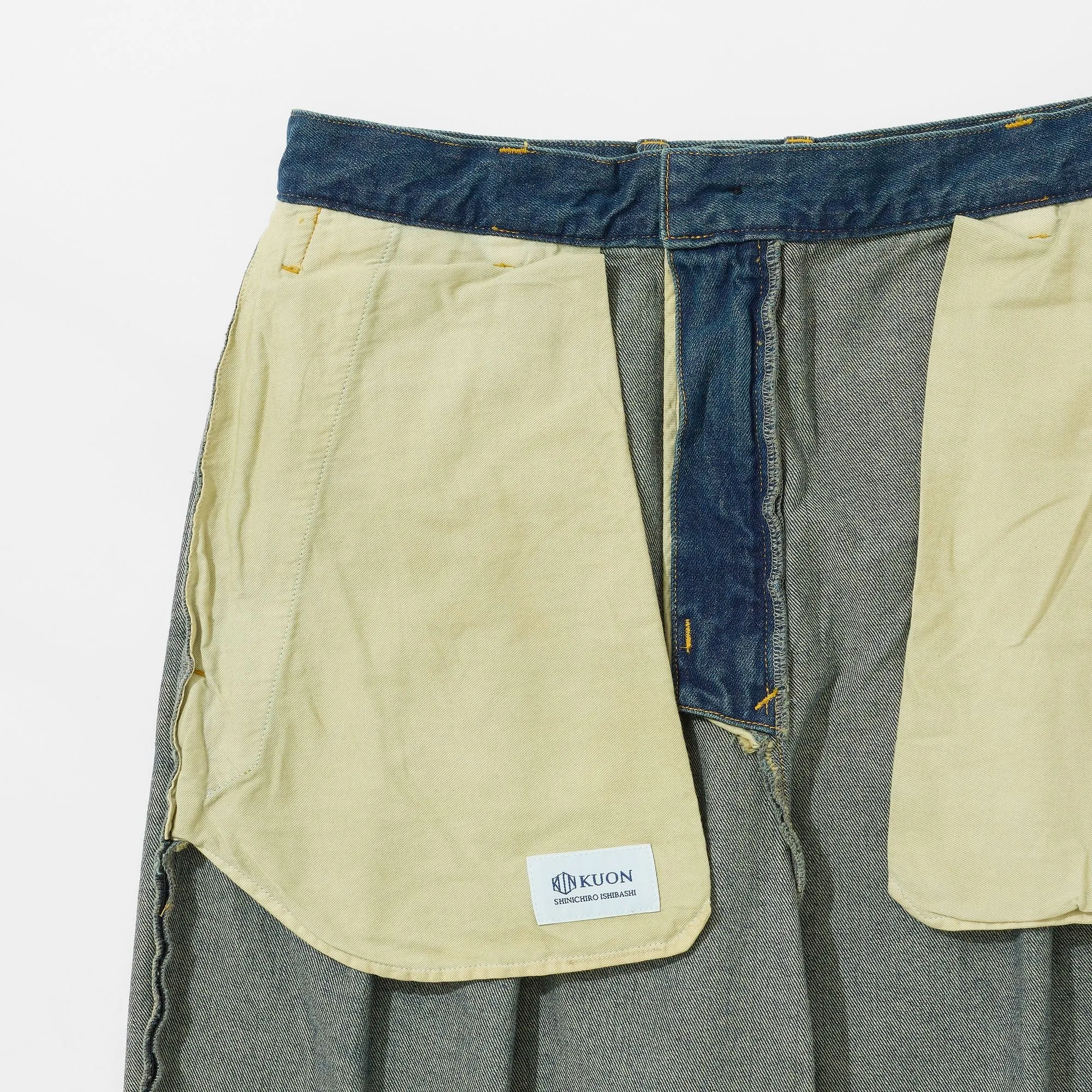 Denim Tapered Trousers (Bleached) sold by Kuon product image thumbnail 5