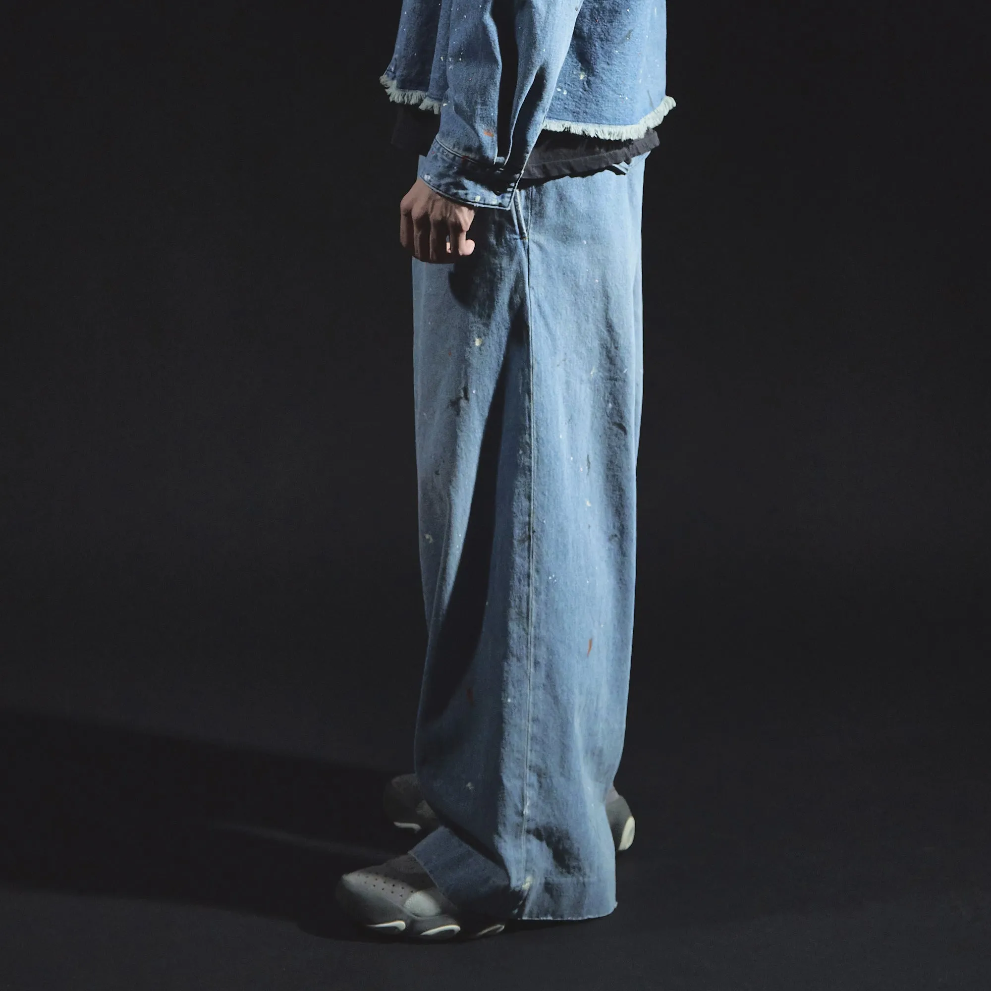 Denim Hakama Trousers (Paint-Splattered) sold by Kuon product image thumbnail 2
