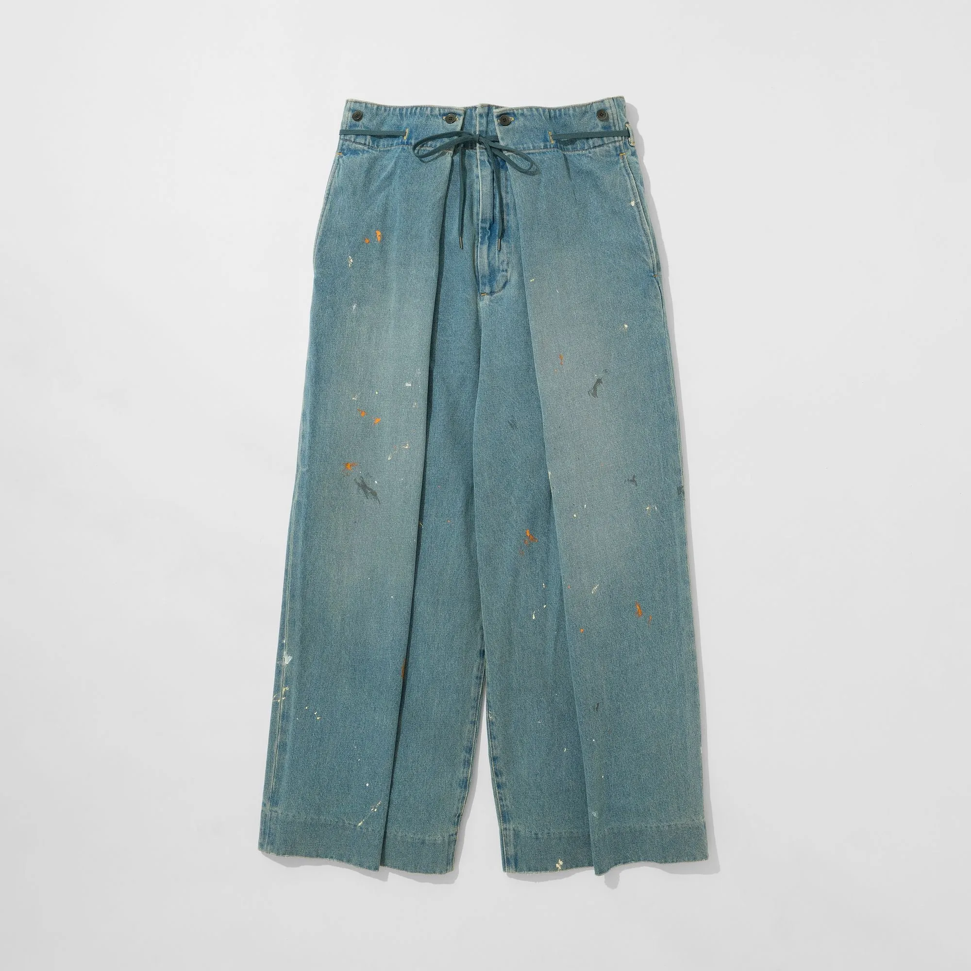 Denim Hakama Trousers (Paint-Splattered) sold by Kuon product image thumbnail 4
