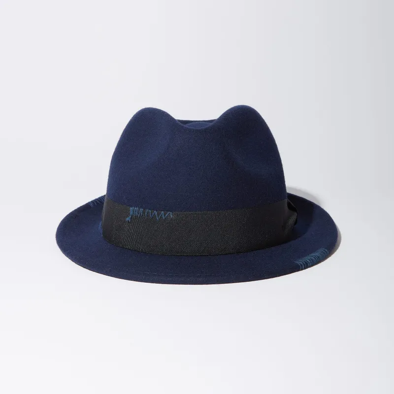 Sashiko Fedora Hat sold by Kuon
