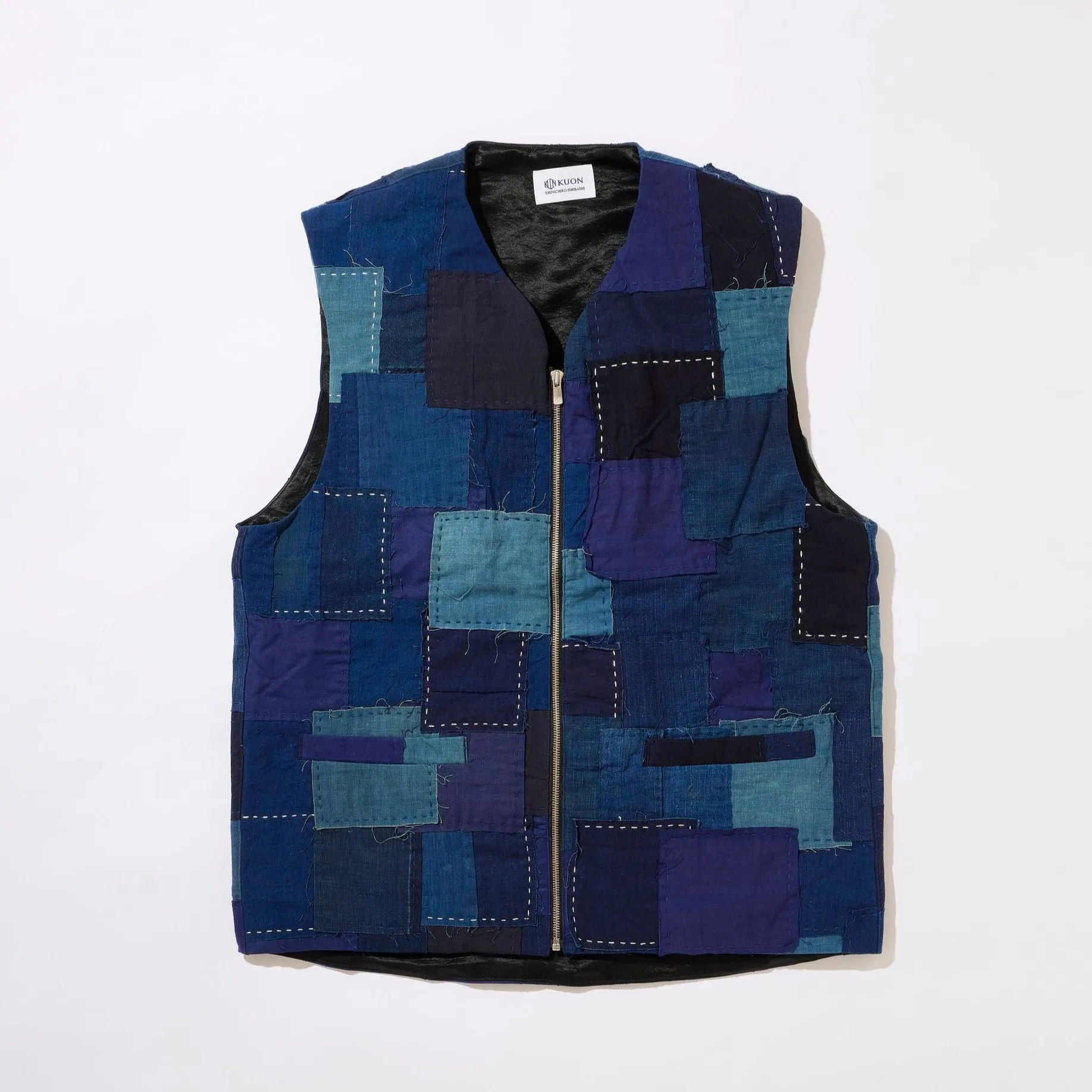Vintage Boro Patchwork Vest sold by Kuon