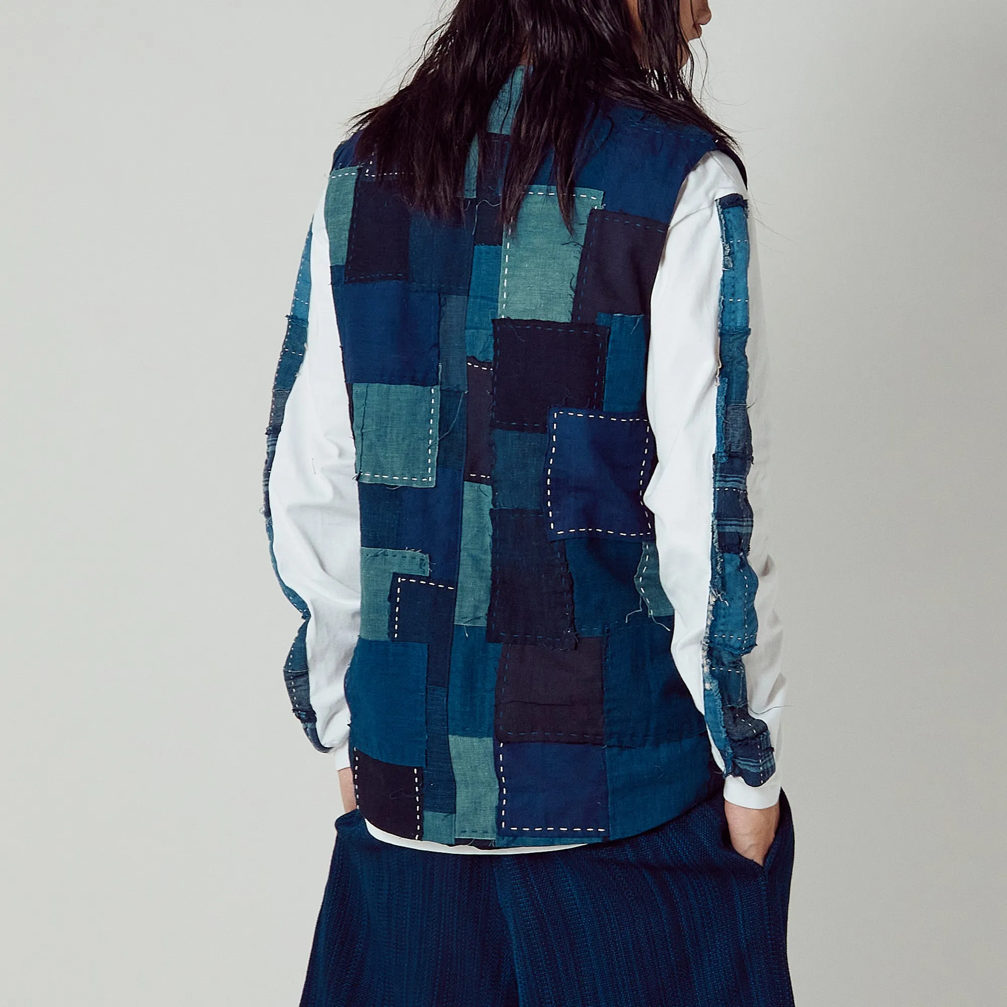 Vintage Boro Patchwork Vest sold by Kuon product image thumbnail 5