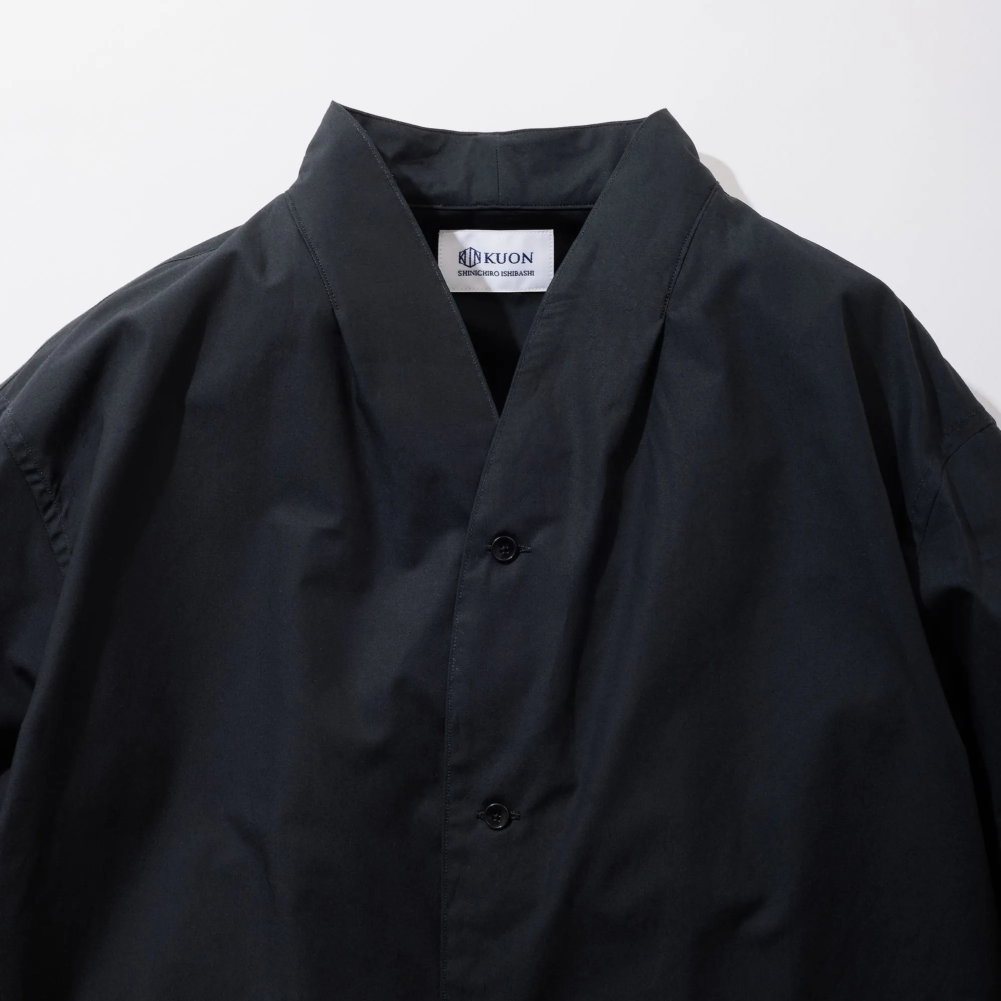 Cotton Poplin Kimono Collar Shirt sold by Kuon product image thumbnail 4