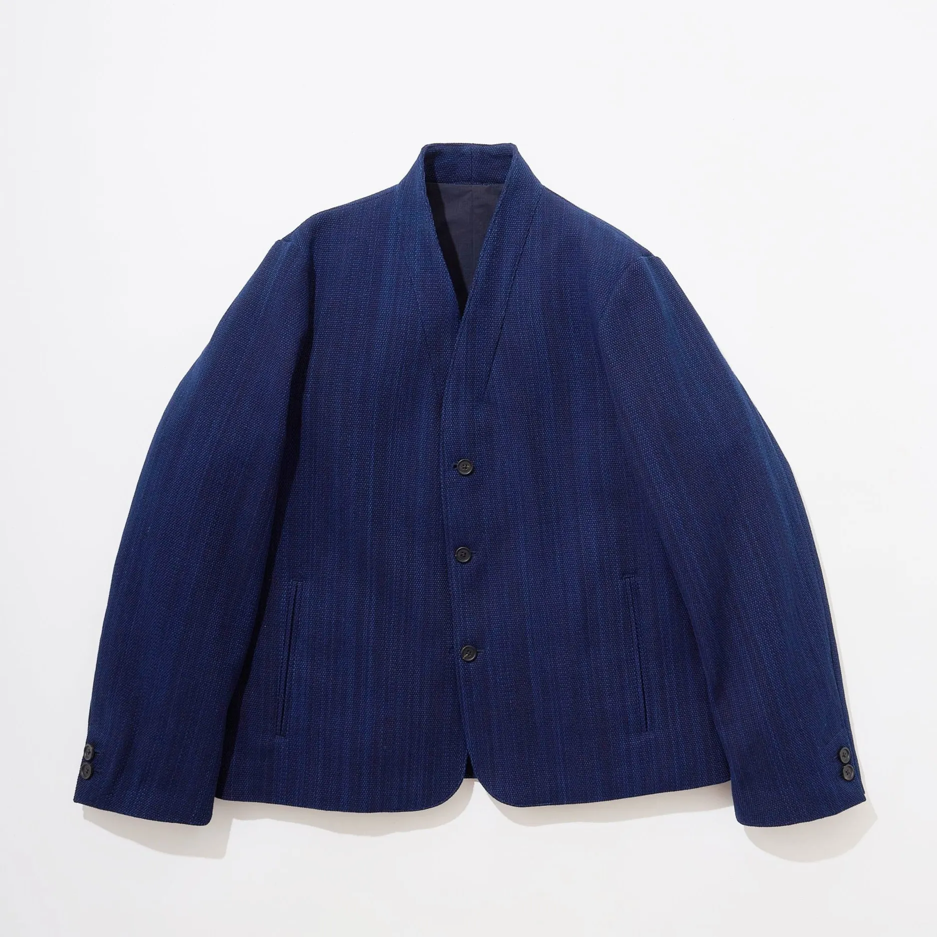 Aizome Sashiko Kimono Collar Blazer sold by Kuon product image thumbnail 2