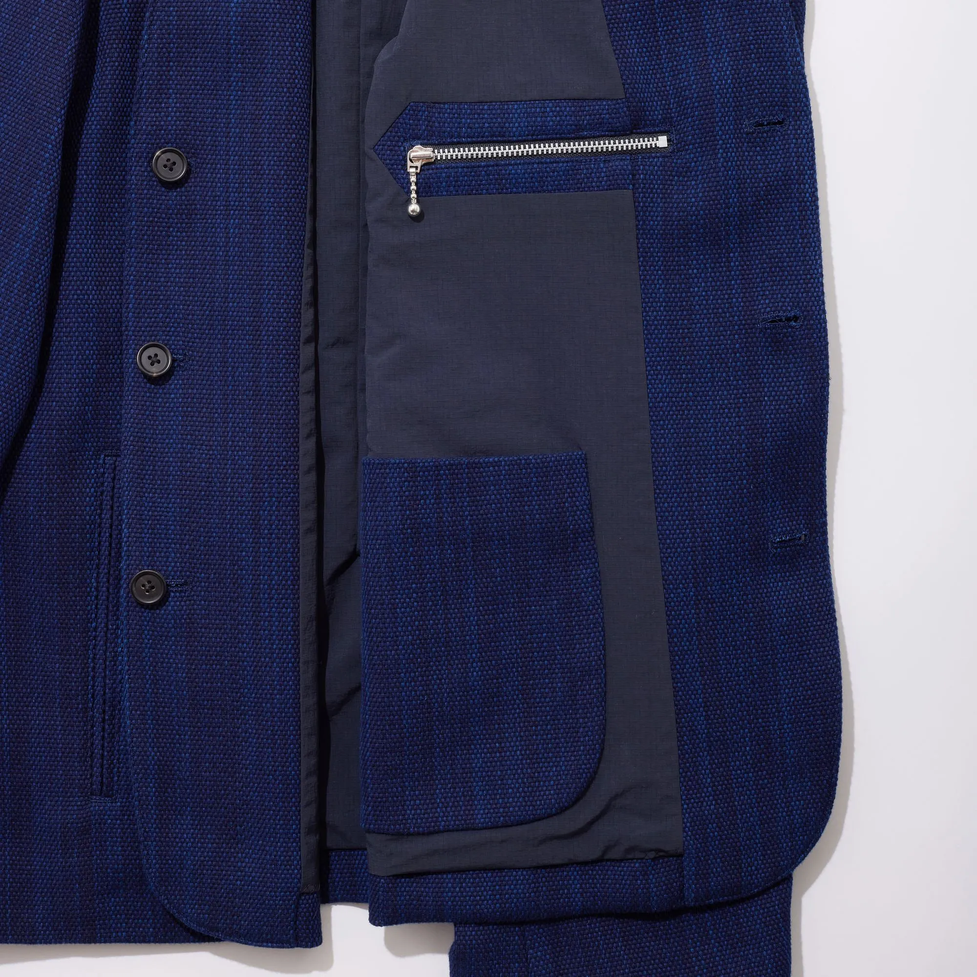 Aizome Sashiko Kimono Collar Blazer sold by Kuon product image thumbnail 5