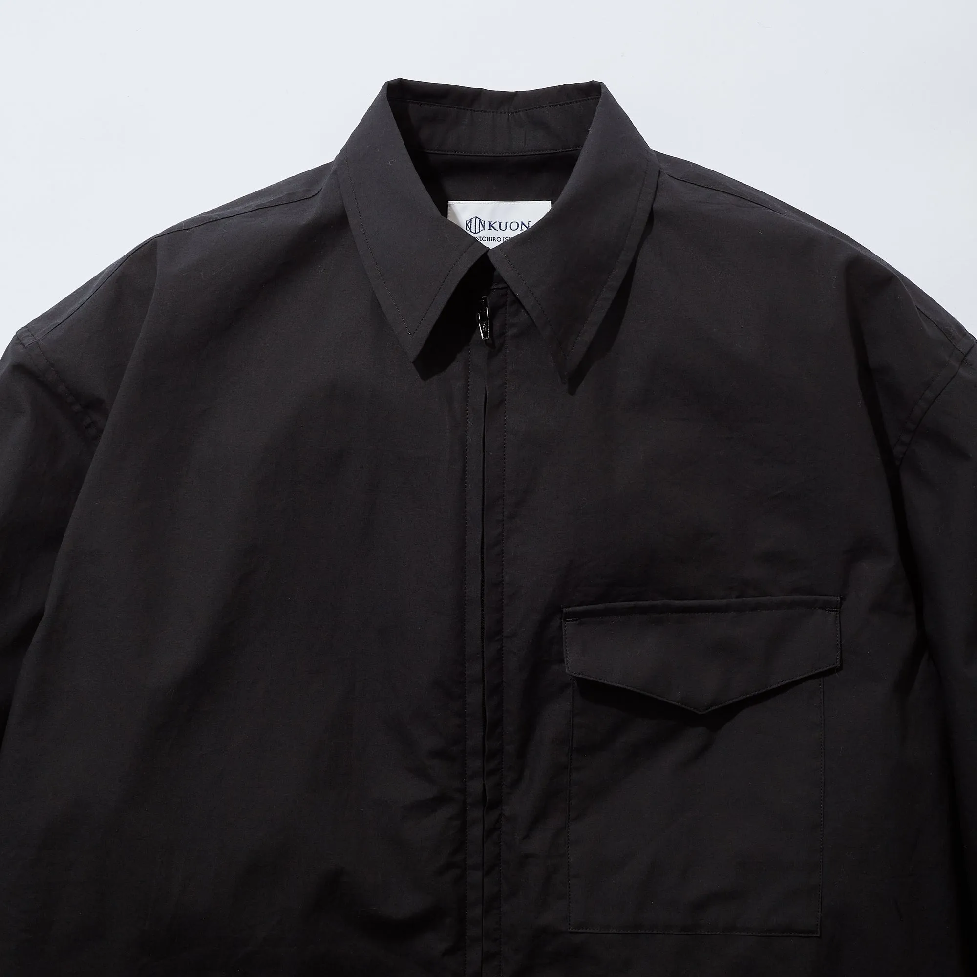Cotton Poplin Zip-Up Shirt sold by Kuon product image thumbnail 4