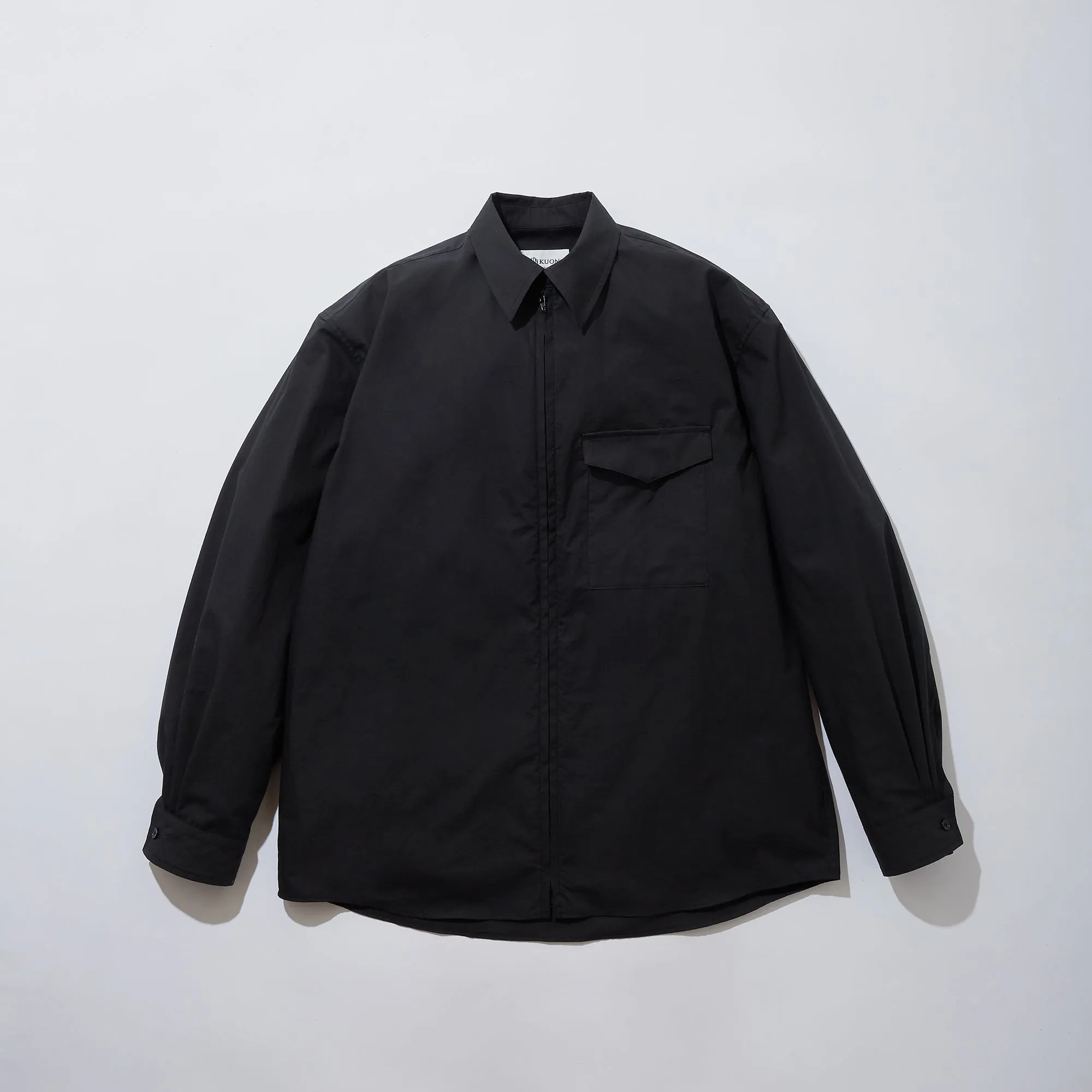 Cotton Poplin Zip-Up Shirt sold by Kuon product image thumbnail 2