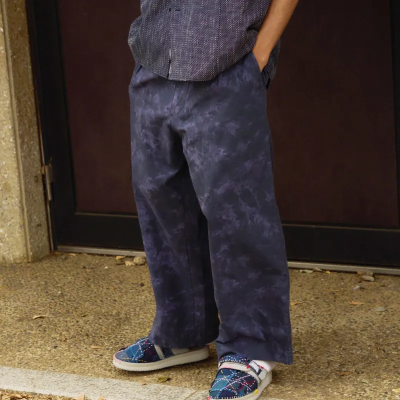 Mura Shibori Printed Wide Trousers sold by Kuon