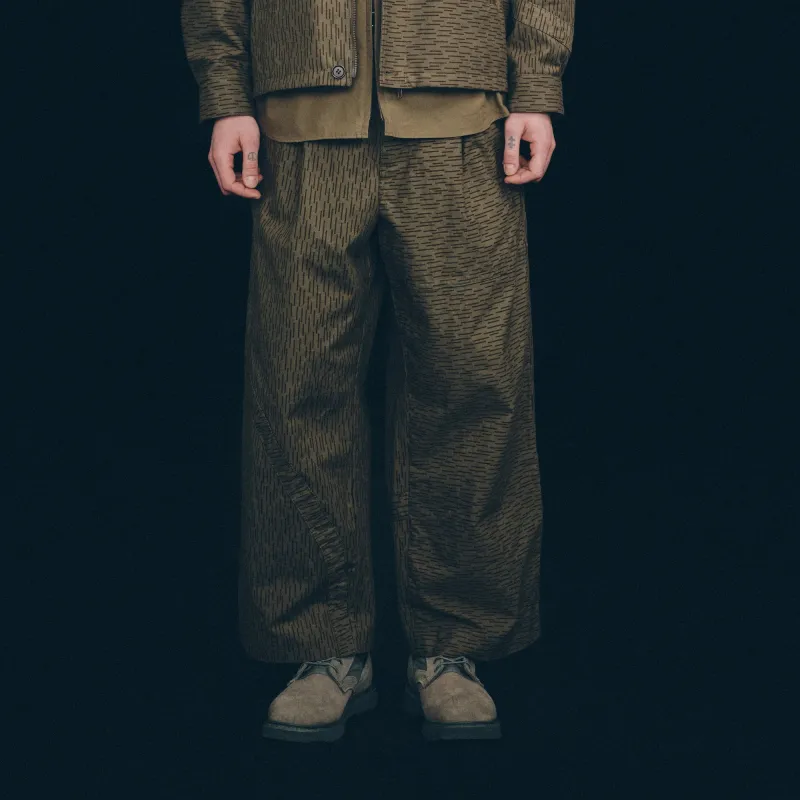 Vintage Military Tent Wide Trousers (Raindrop Camo) made by Kuon
